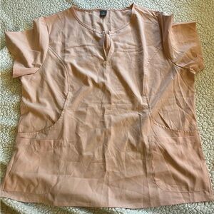 Peach Short Sleeve scrub Top